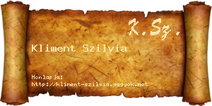 Kliment Szilvia névjegykártya